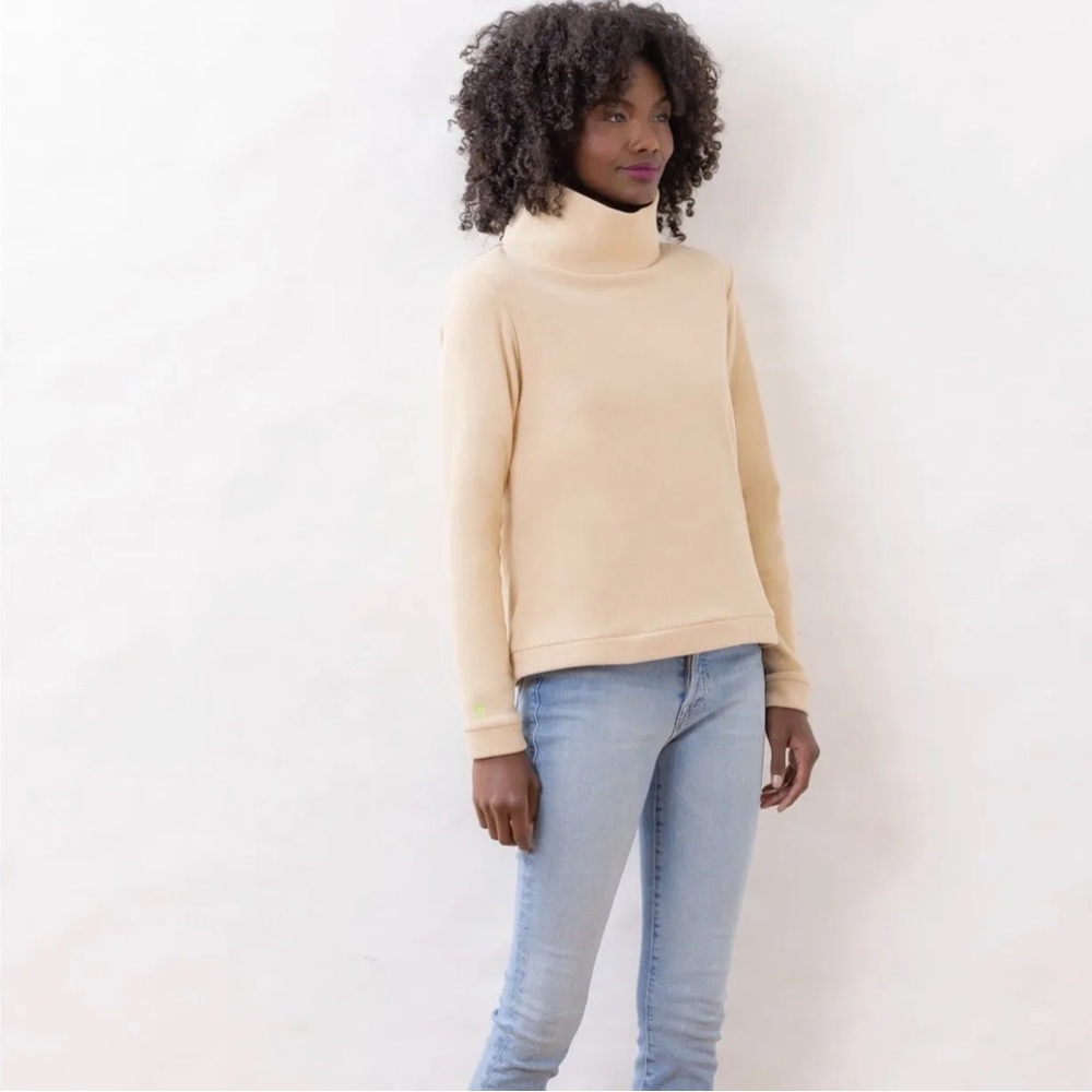 Dudley Stephens Beige Turtleneck Sweater